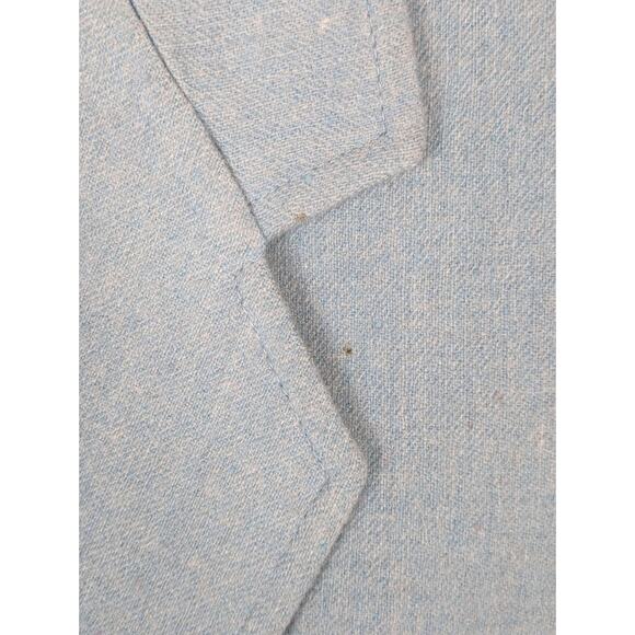 Pendleton Skirt Blazer Suit Vintage 80s Virgin Wool Career Blue Size 8 FLAWED - Picture 6 of 14